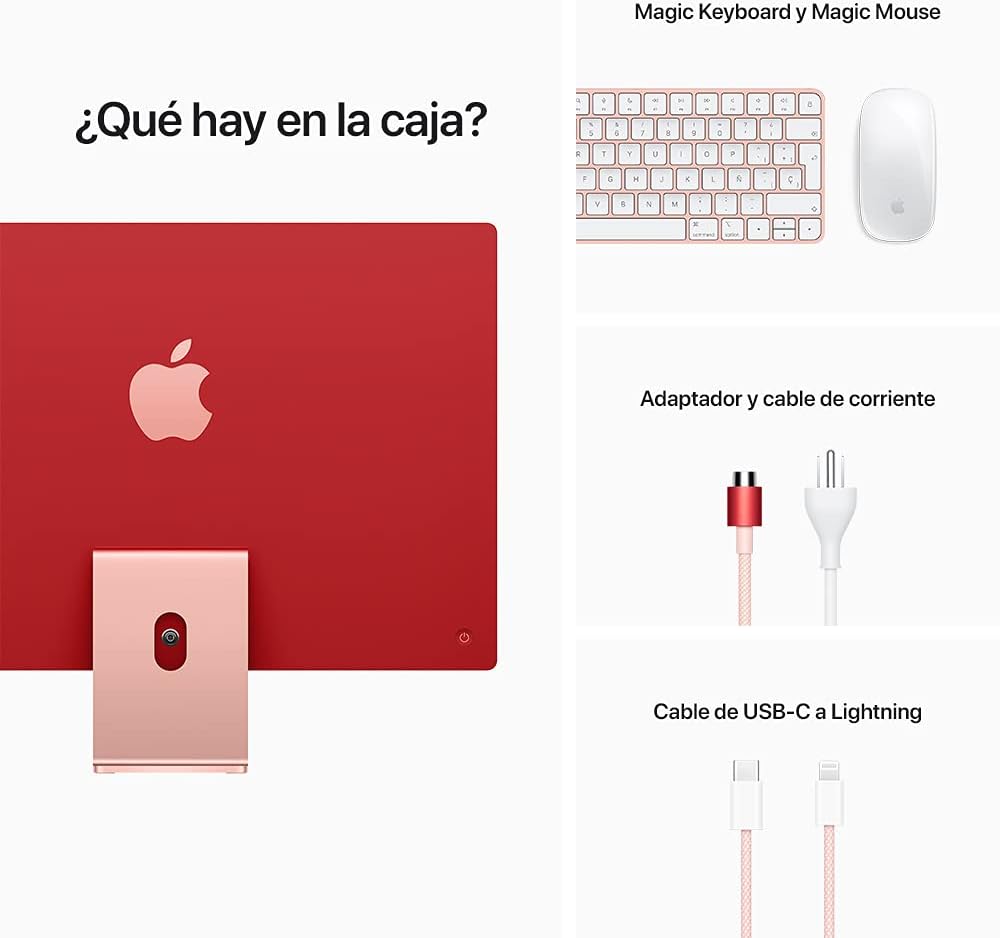 Apple iMac 24" Chip M1 / 8GB RAM / Almacenamiento SSD 512