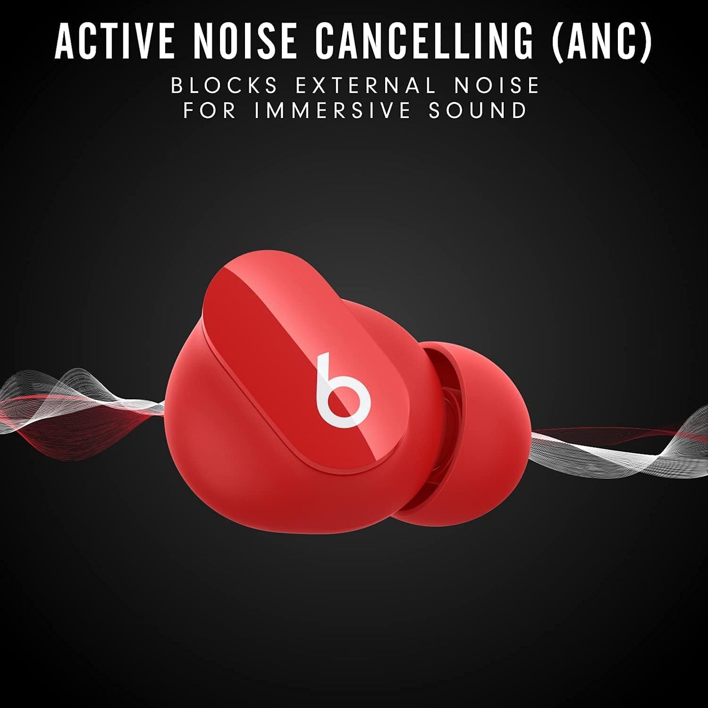 Beats Studio Buds - Audífonos inalámbricos con cancelación de ruido, rojo
